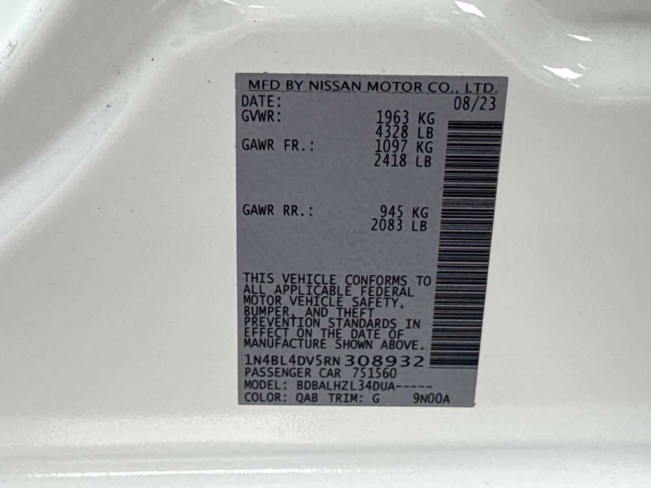 2024 Nissan Altima 2.5 SV