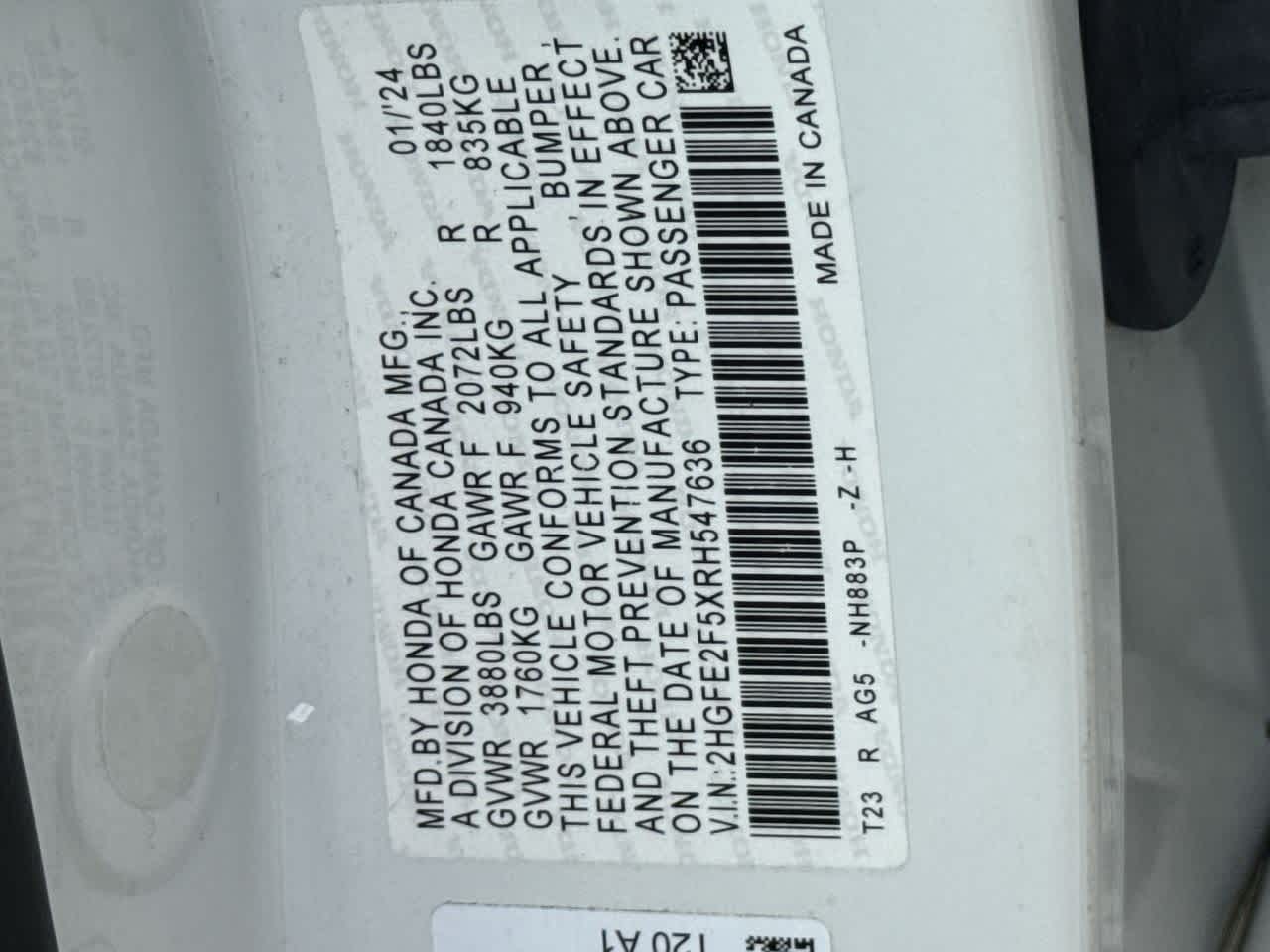 2024 Honda Civic Sport