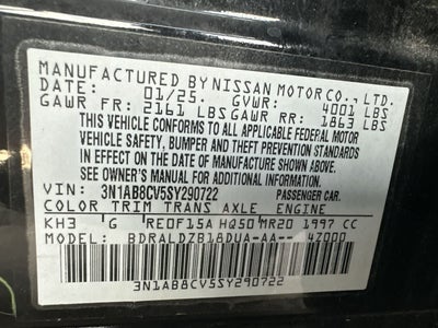 2025 Nissan Sentra SV