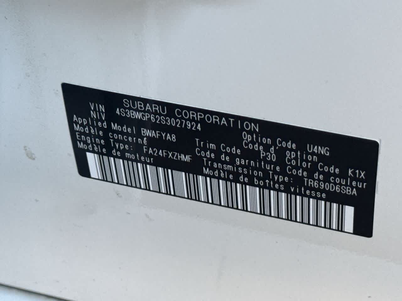 2025 Subaru Legacy Touring XT