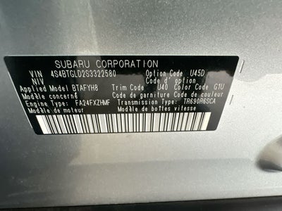 2025 Subaru Outback Onyx Edition XT