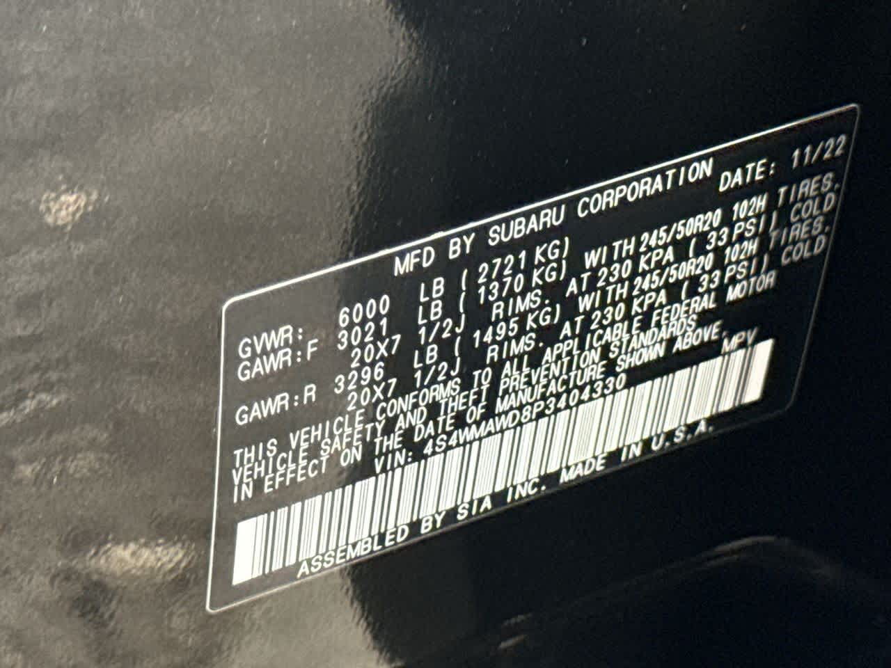 2023 Subaru Ascent Touring