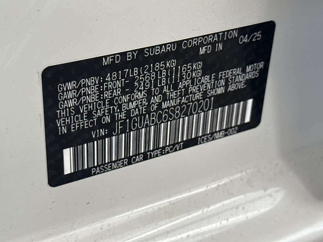 2025 Subaru Impreza AWD