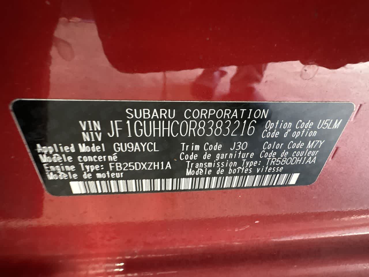 2024 Subaru Impreza RS