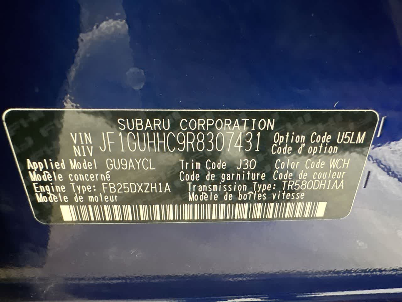 2024 Subaru Impreza RS