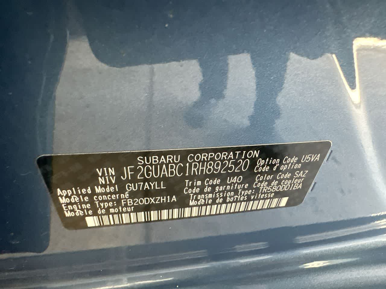 2024 Subaru Crosstrek AWD