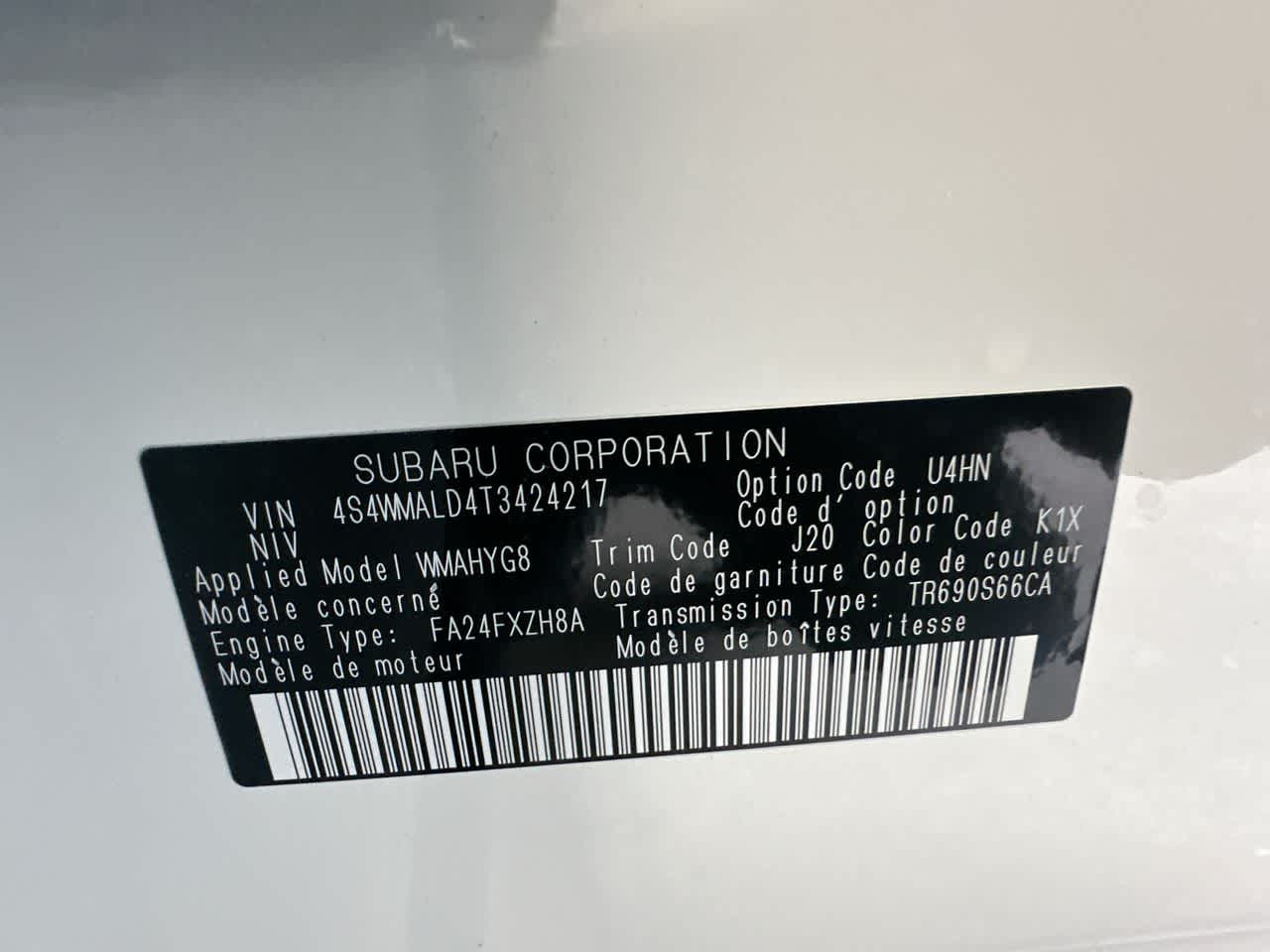 2026 Subaru ASCENT Onyx Edition Touring 7-Passenger
