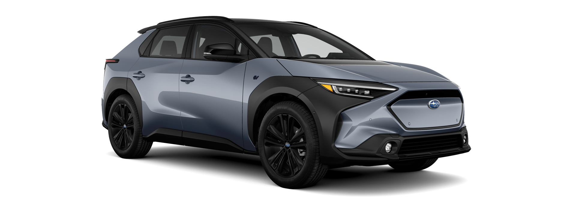 2025 Subaru Solterra Touring Onyx Edition Shown in Harbor Mist Gray Pearl, Two Tone