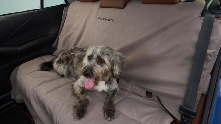 Subaru custom-fitted, padded pet-friendly rear seat cover