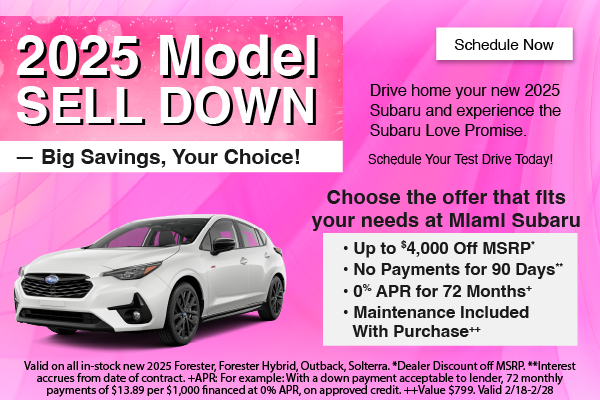 2025 Model Sell Down