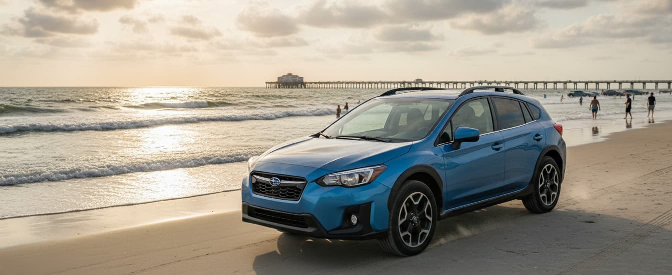 Subaru Symmetrical All-Wheel Drive adds driving confidence from urban centers to sandy beaches.